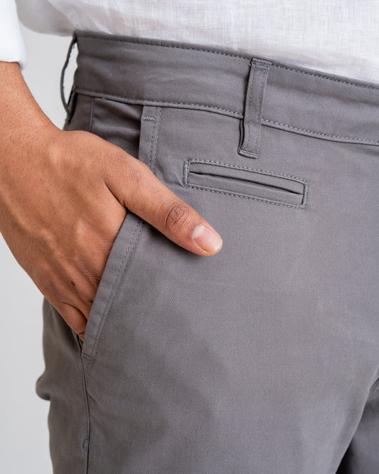 7ate9 Men Slate Cotton Lycra Trousers | 789A0023