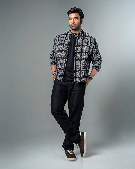 Classic Black & White Shacket