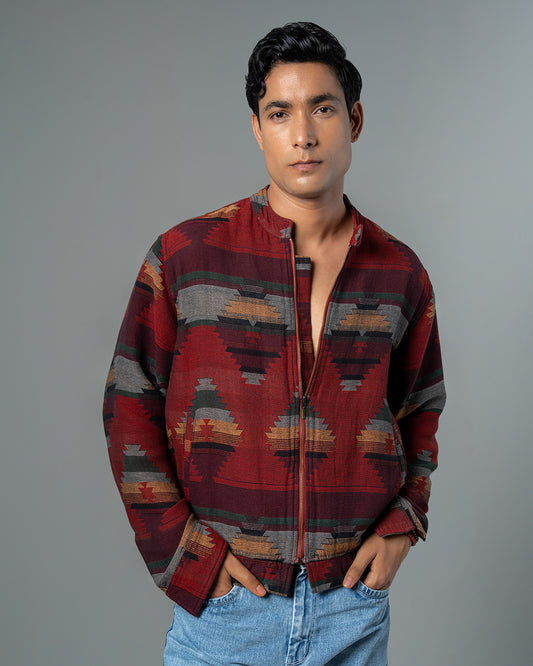 Multi-Tone Heritage Pattern Shacket