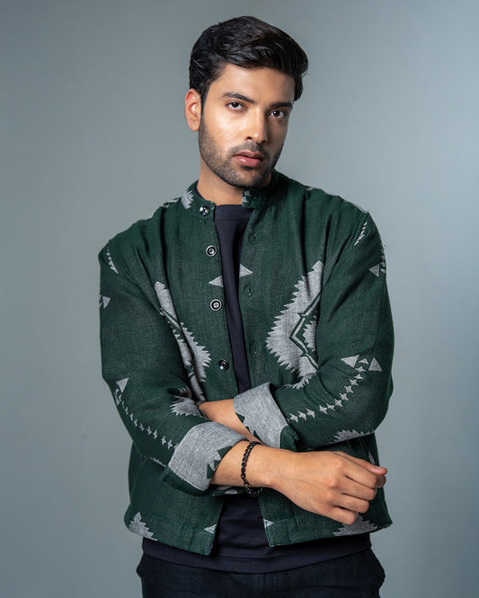 Essential Green & White Shacket