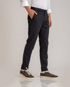 7ate9 Men Black Cotton Lycra Trousers | 789A0027