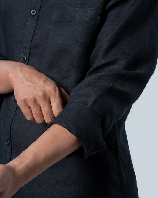 7ate9 Men Pure Linen Relaxed FIt Shirt | 789A0005