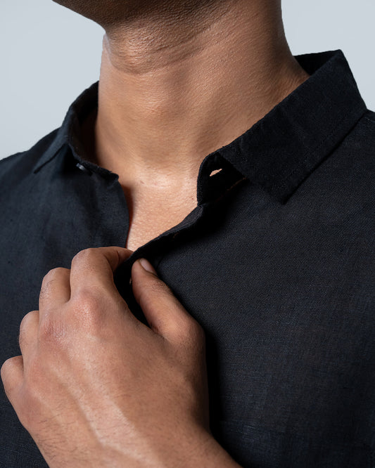 7ate9 Men Pure Linen Relaxed FIt Shirt | 789A0005