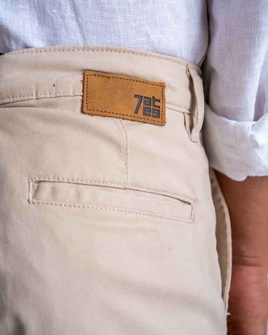 7ate9 Men Khaki Cotton Lycra Trousers | 789A0025