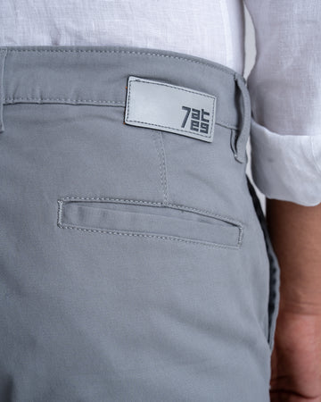 7ate9 Men Grey Cotton Lycra Trousers | 789A0028