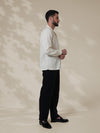Off-White Relaxed-Fit Mens Jacquard Shirt | 789A0070