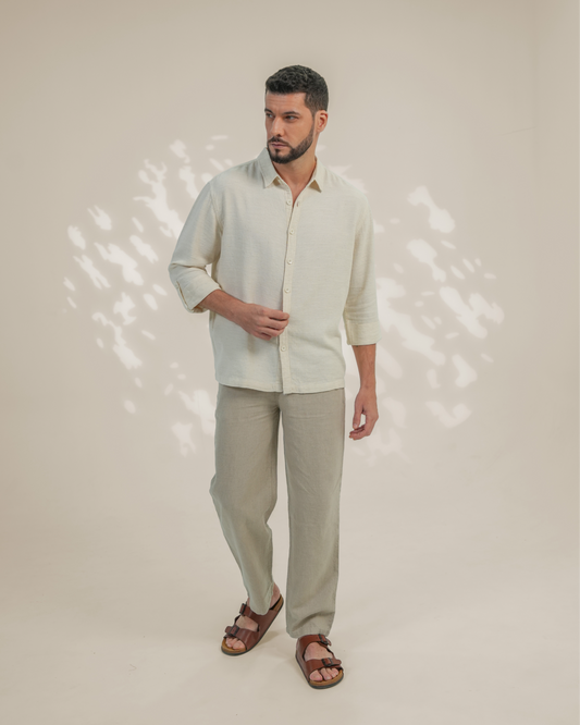 Off White Relaxed-Fit Mens Crisp Shirt | 789A0055