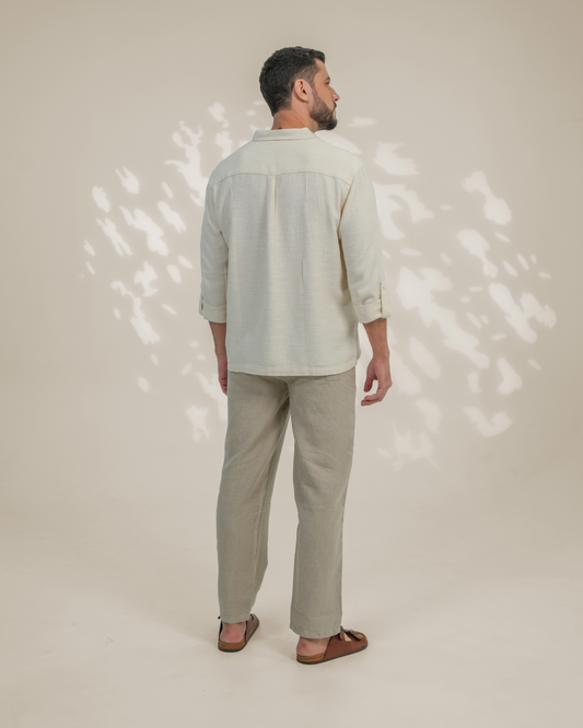 Off White Relaxed-Fit Mens Crisp Shirt | 789A0055