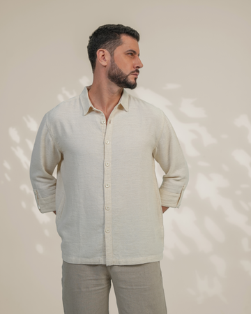 Off White Relaxed-Fit Mens Crisp Shirt | 789A0055