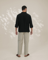 Black Relaxed-Fit Mens Crisp Shirt | 789A0052