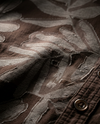 Brown Relaxed-Fit Mens Leaf Jacquard Shirt | 789A0060
