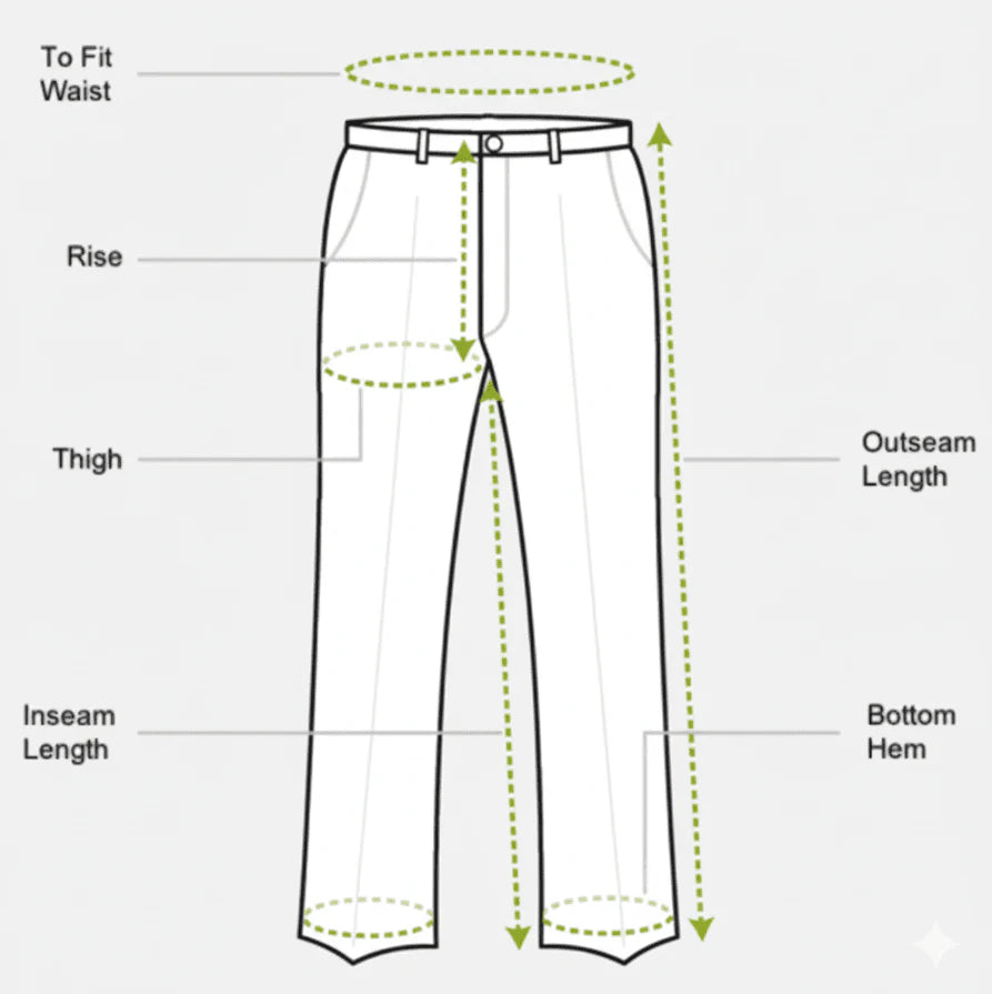 How to measure pants
